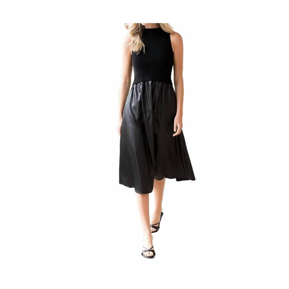 THML Black Sleeveless Midi Dress